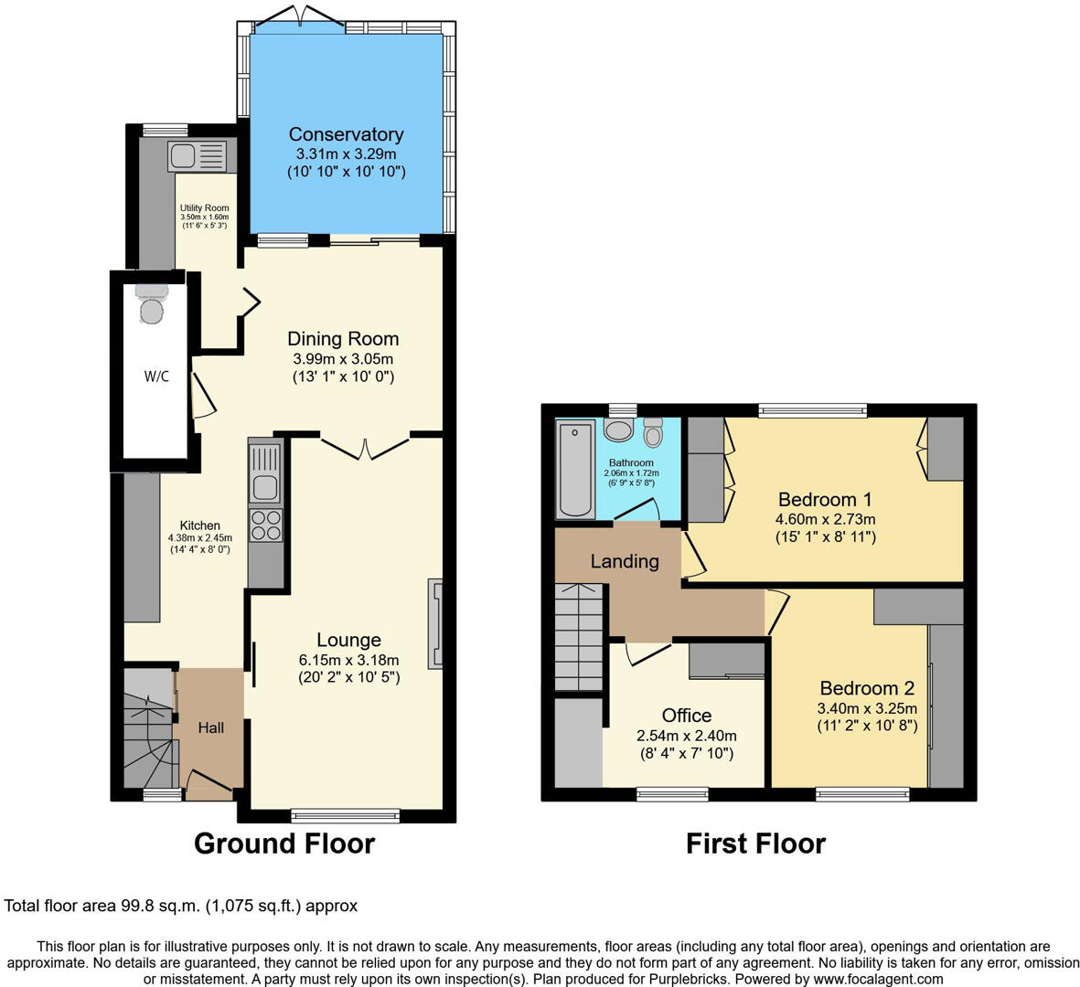 Floorplan for M'tongue Avenue, Bosham, Chichester
