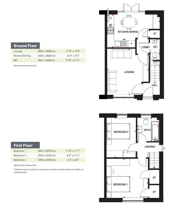 Floorplan for Parnell Close, Westhampnett, Chichester