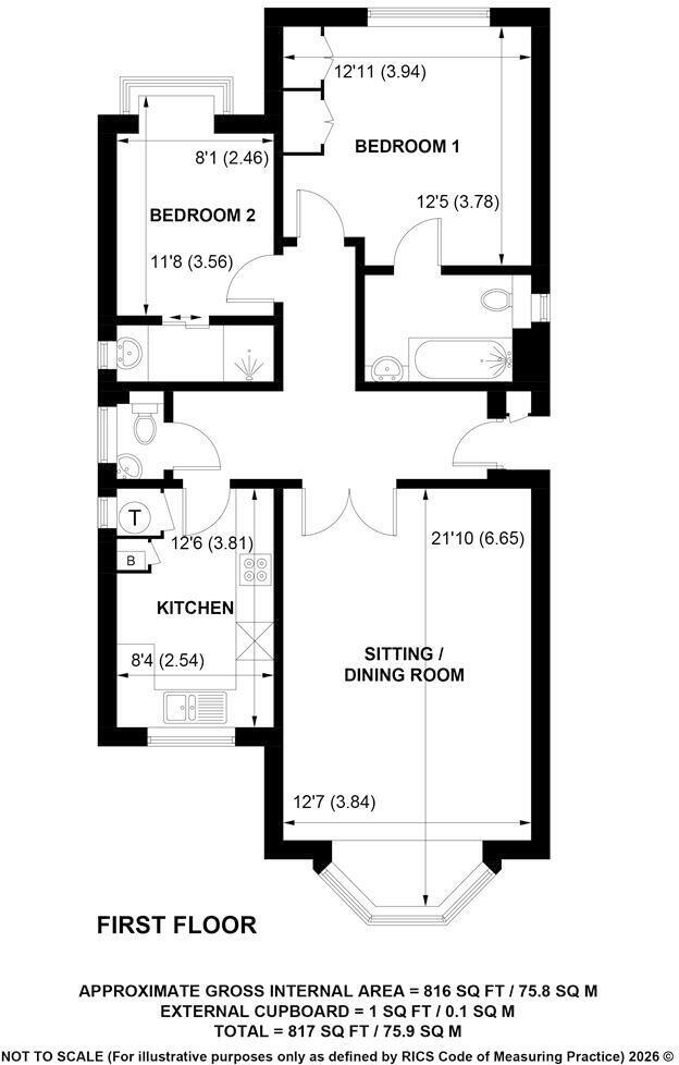 Floorplan for Crossbush, Arundel