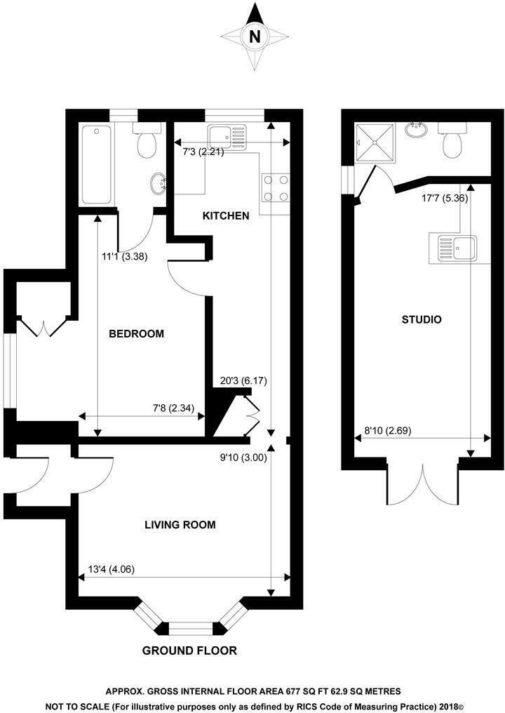 Floorplan for Ground Floor Flat, 49, Williams Road, Bosham, West