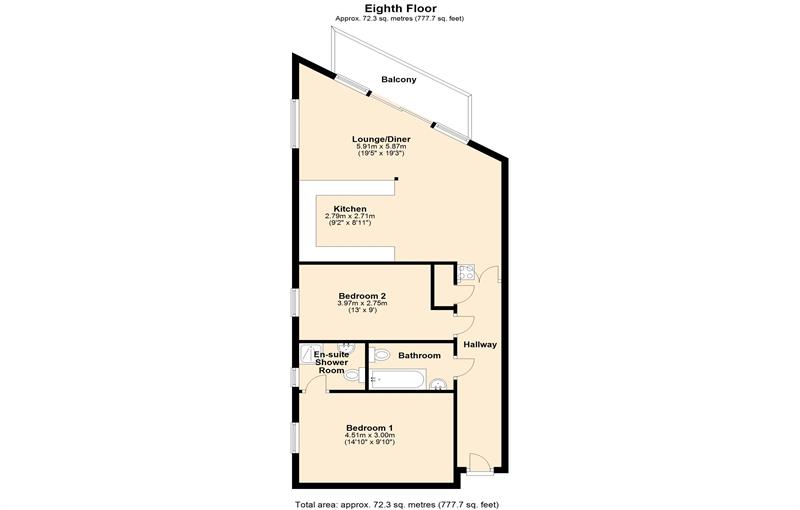Floorplan for Sunderland Point, E16