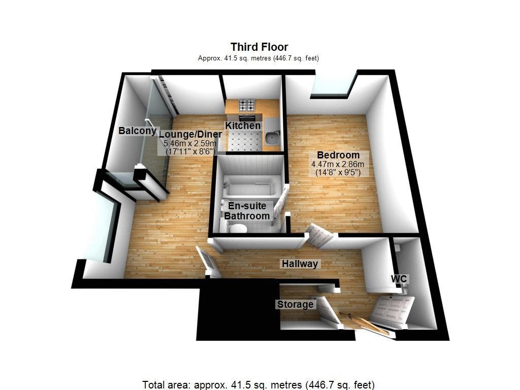 Floorplan for Fishguard Way, London