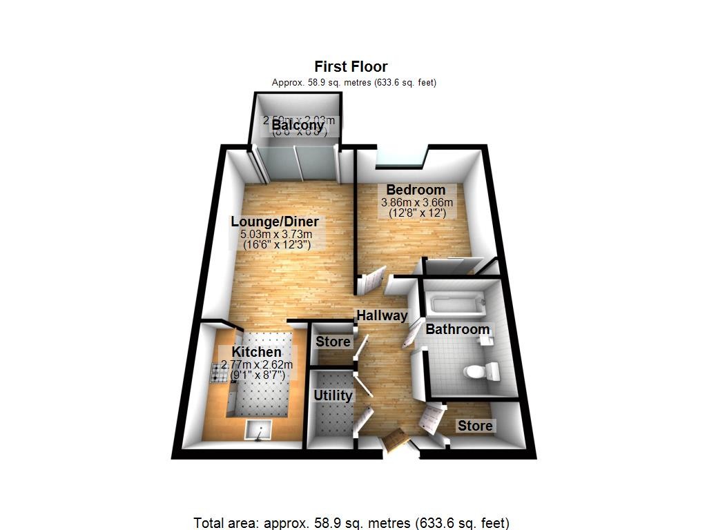 Floorplan for Meranti House, London, E1