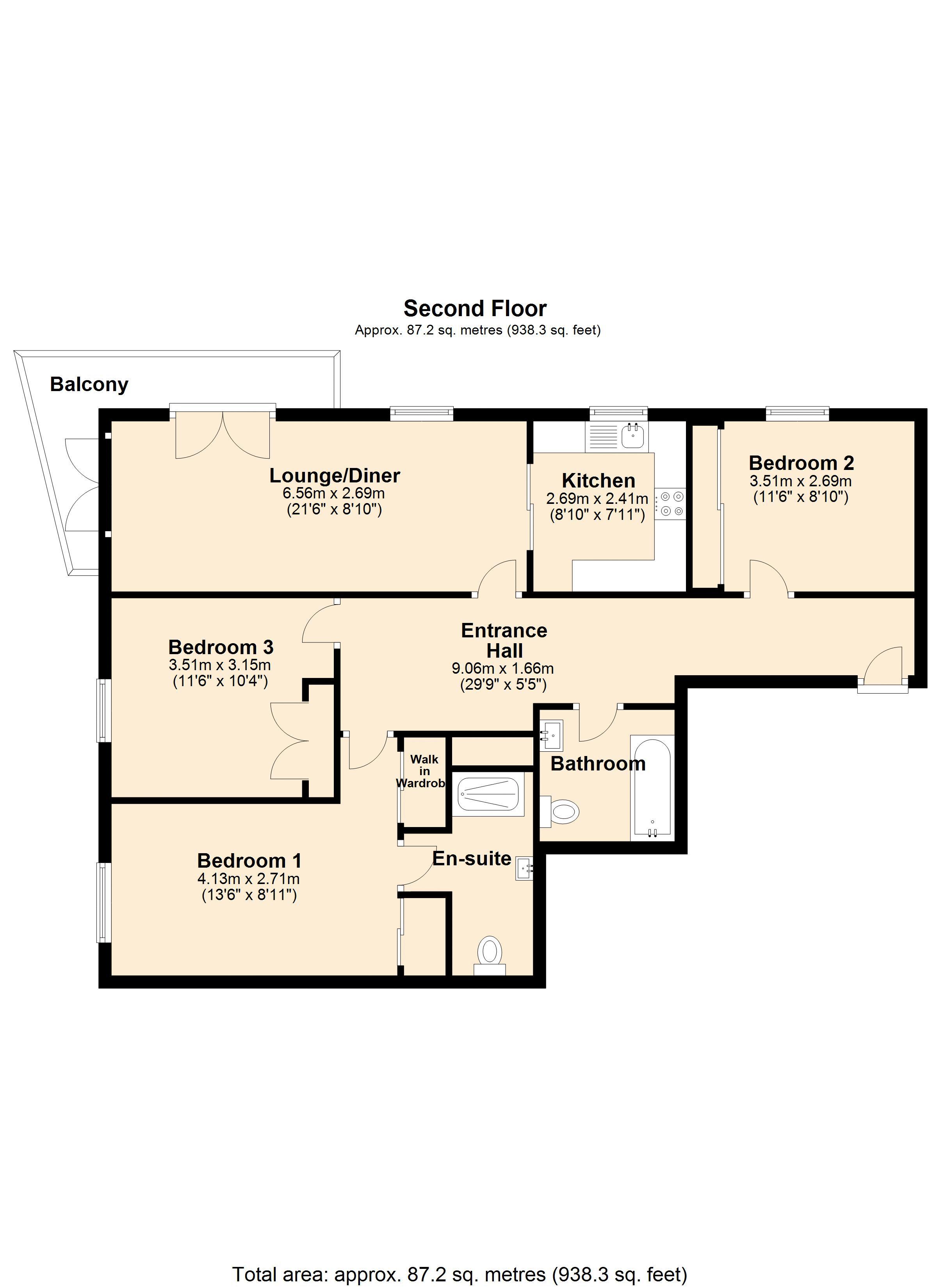 Floorplan for The Reflection, Woolwich Manor Way, E16