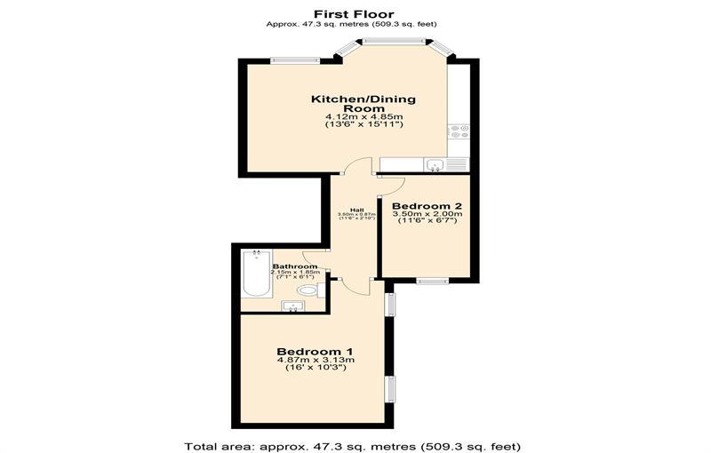 Floorplan for Arlesford Road, SW9