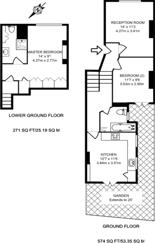 Floorplan for Bovingdon Road, SW6
