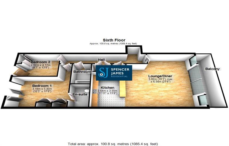 Floorplan for Capital East Apartments, E16
