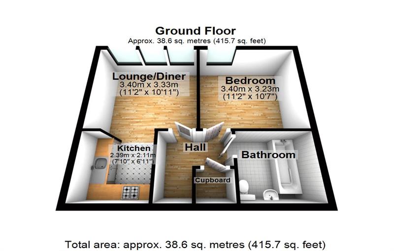Floorplan for Atlantic Apartments, E16