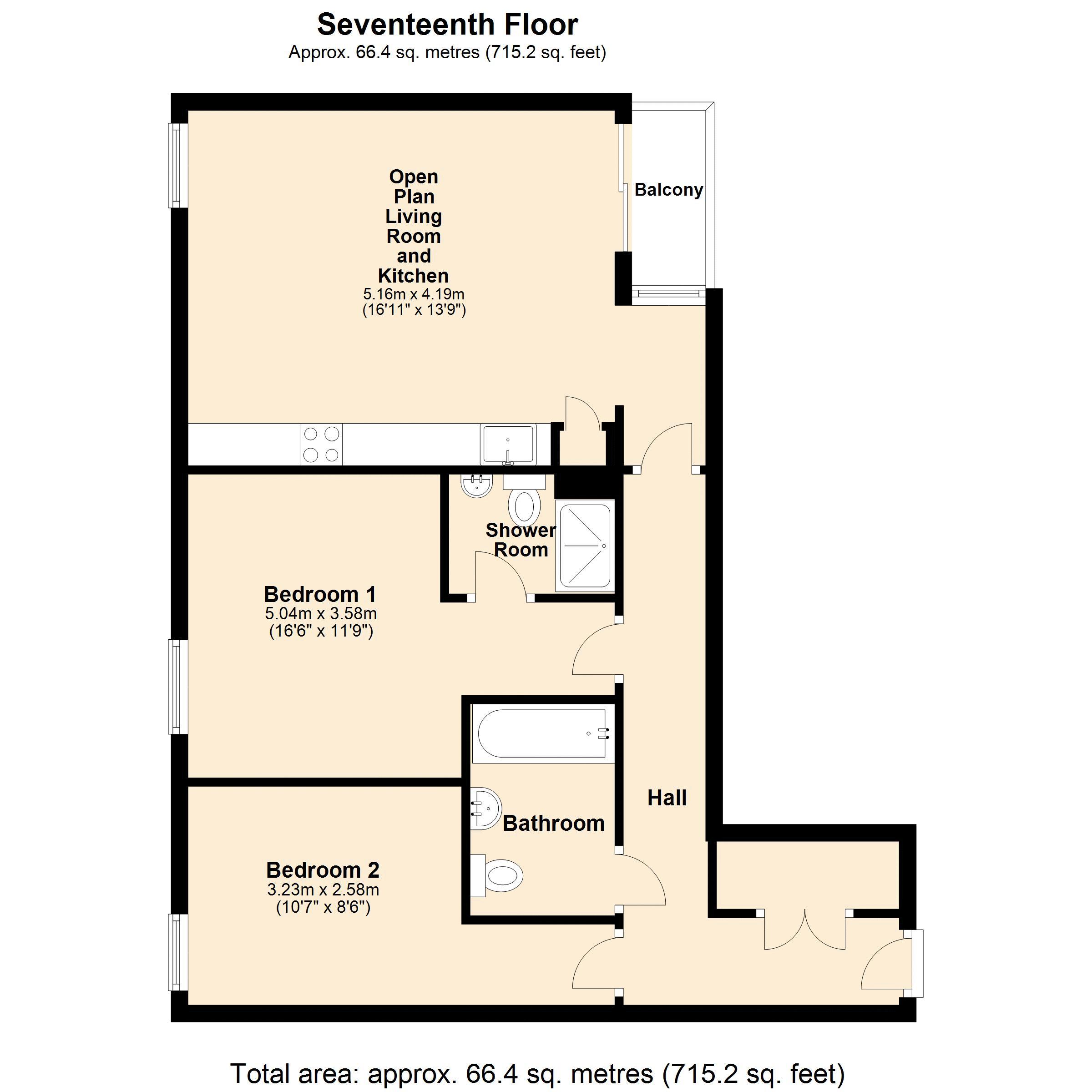 Floorplan for Proton Tower, Blackwall Way, Canary Wharf, E14