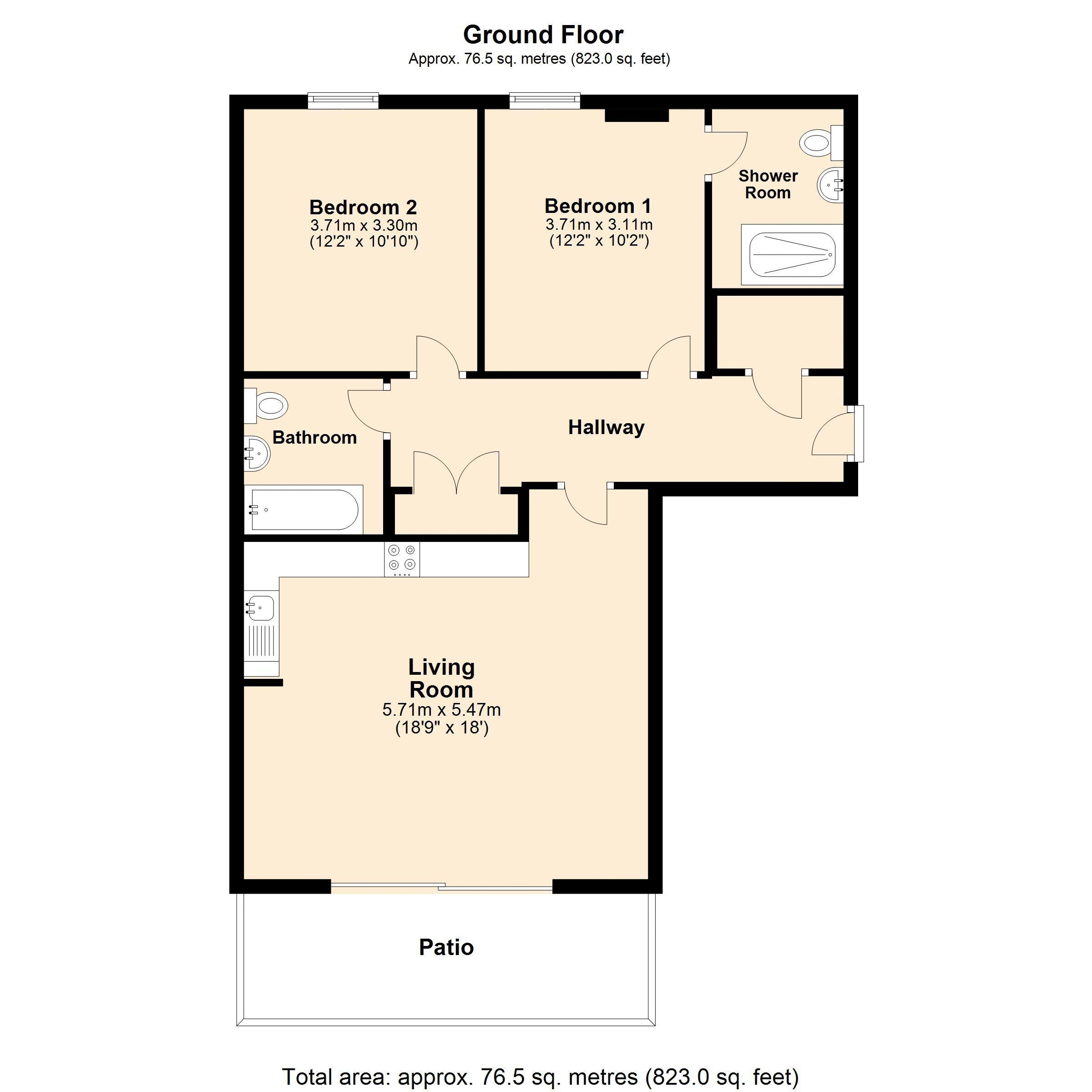 Floorplan for Beach House, Sackett Road, Barking, IG11