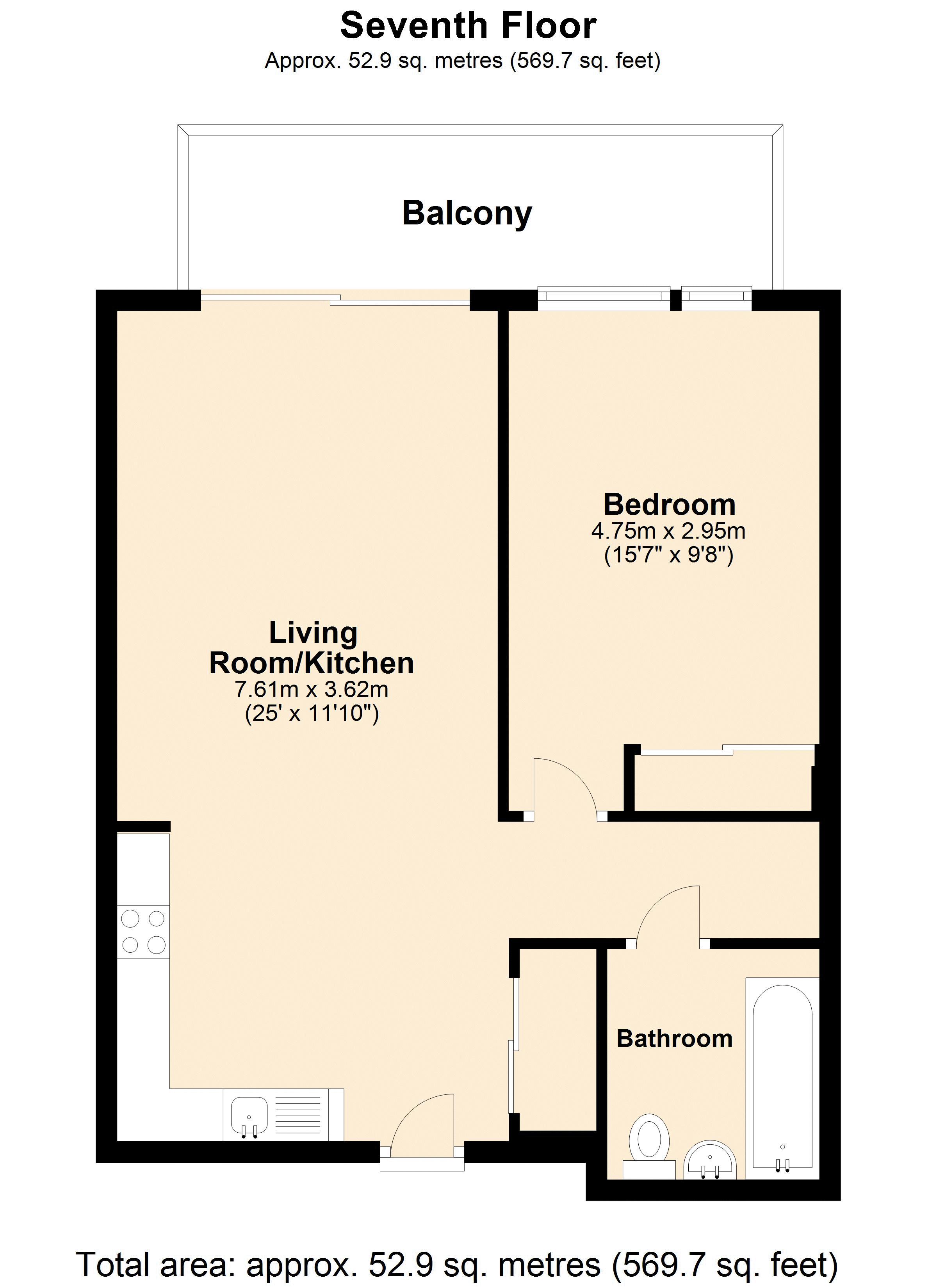 Floorplan for Clipper Street, Royal Wharf, E16