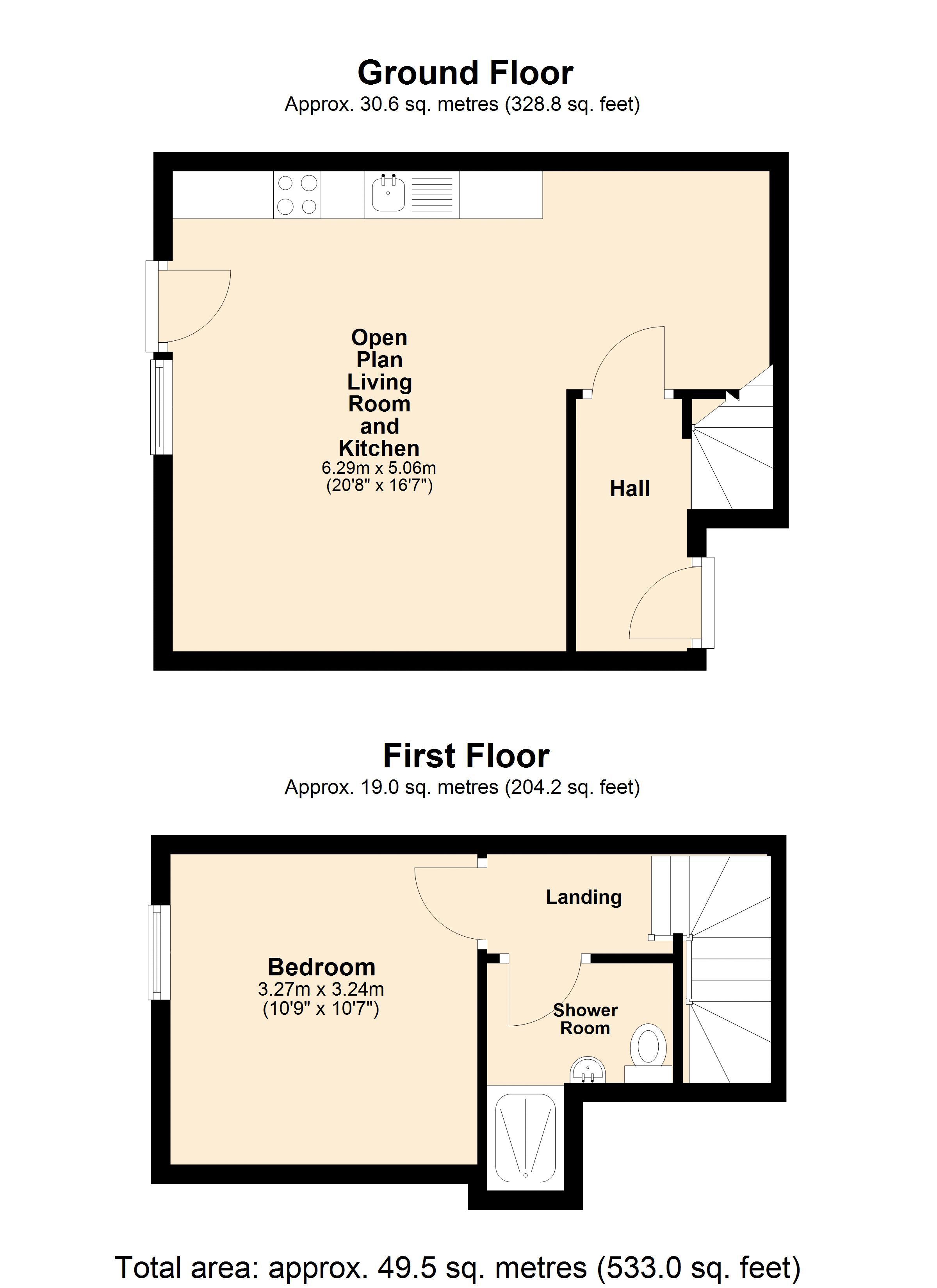 Floorplan for Glenister Street, London, E16