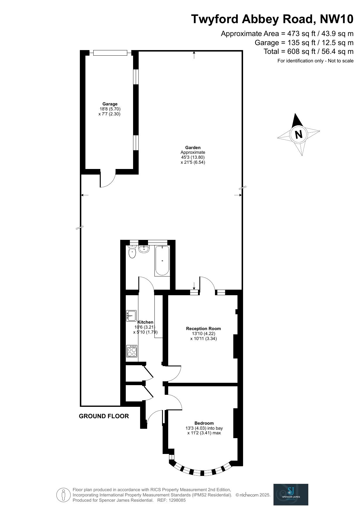 Floorplan for Twyford Abbey Road, Ealing, NW10