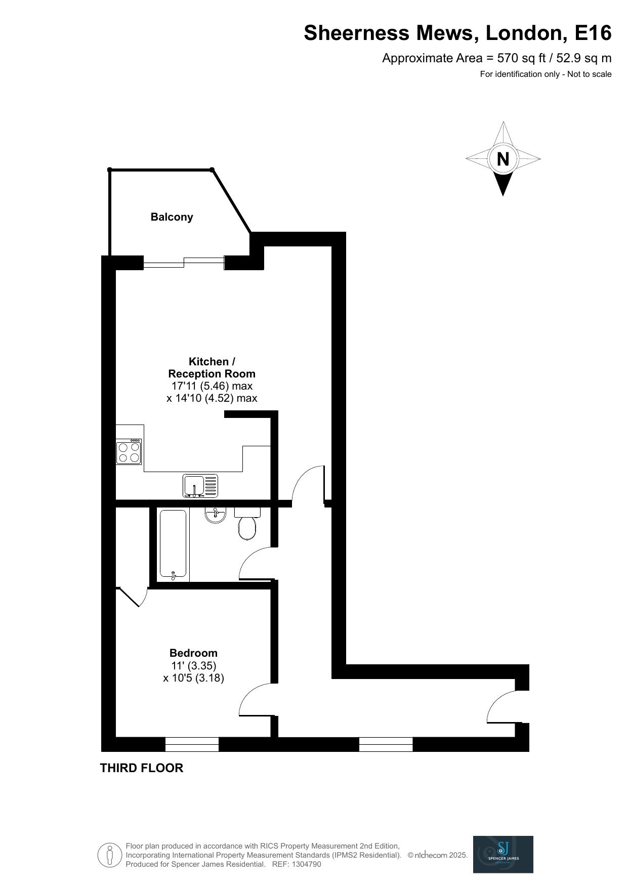 Floorplan for Sheerness Mews, Galleons Lock, E16