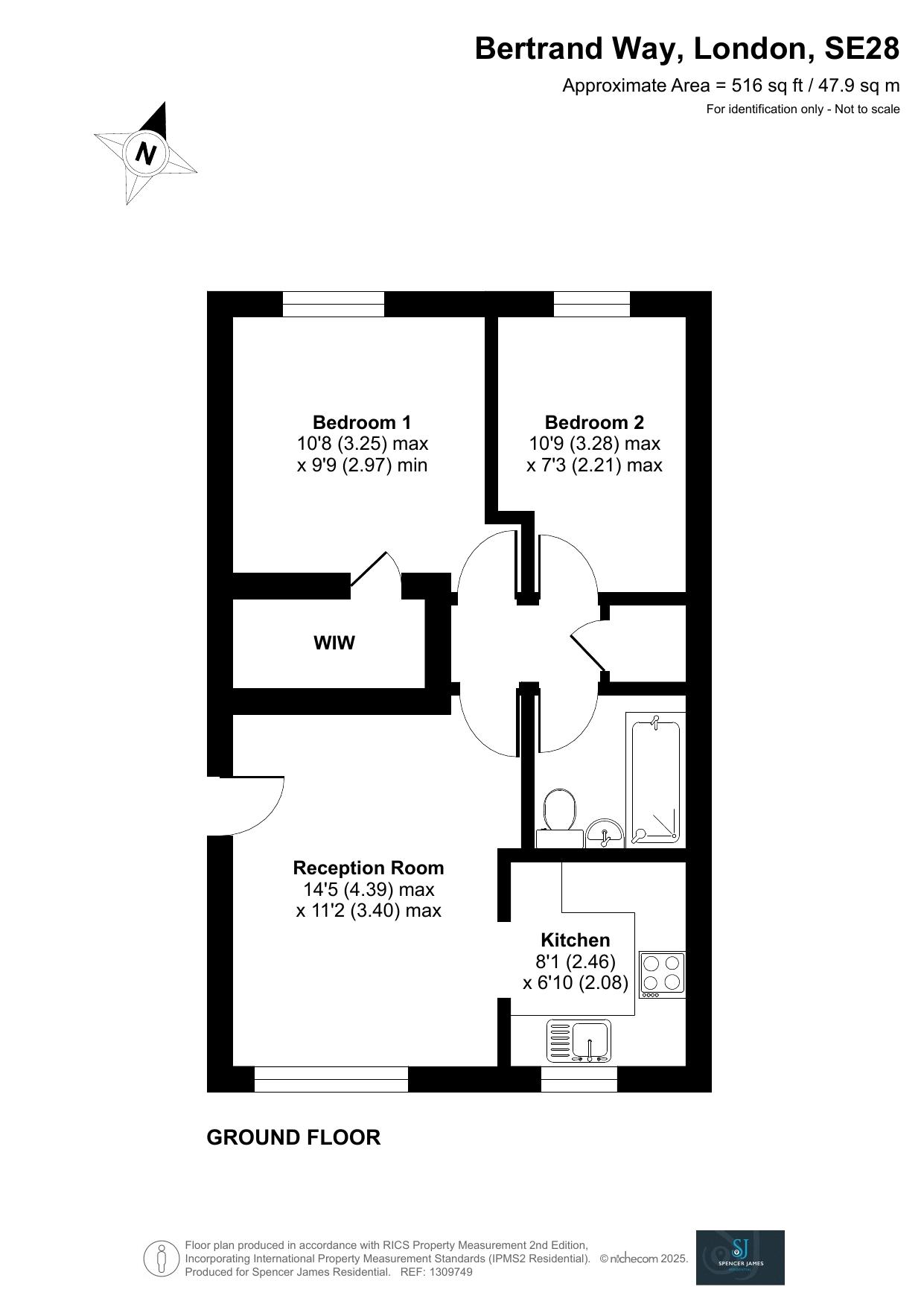 Floorplan for Bertrand Way, Thamesmead, SE28