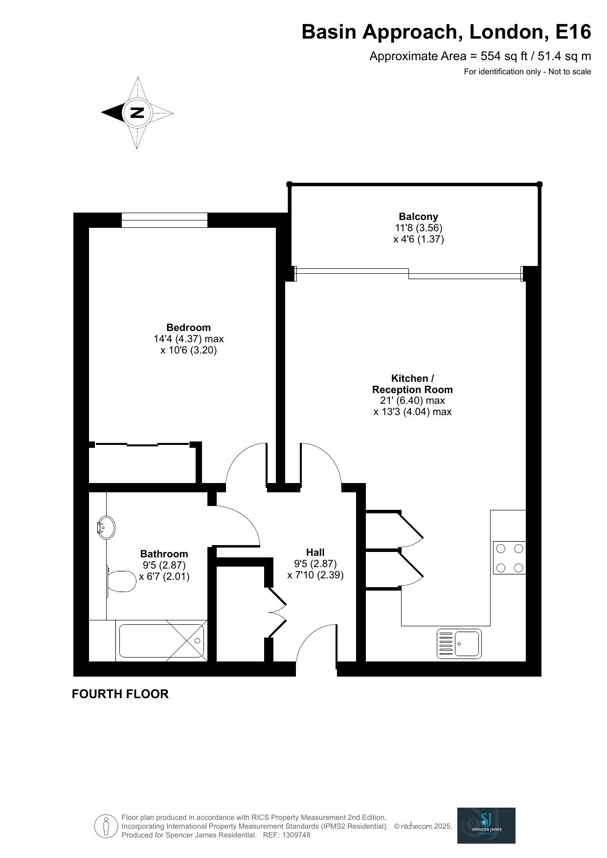 Floorplan for Basin Approach, Gallions Reach, E16