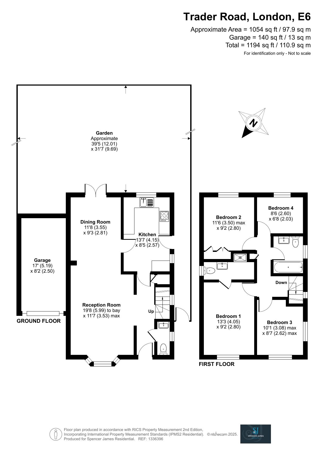 Floorplan for Trader Road, London