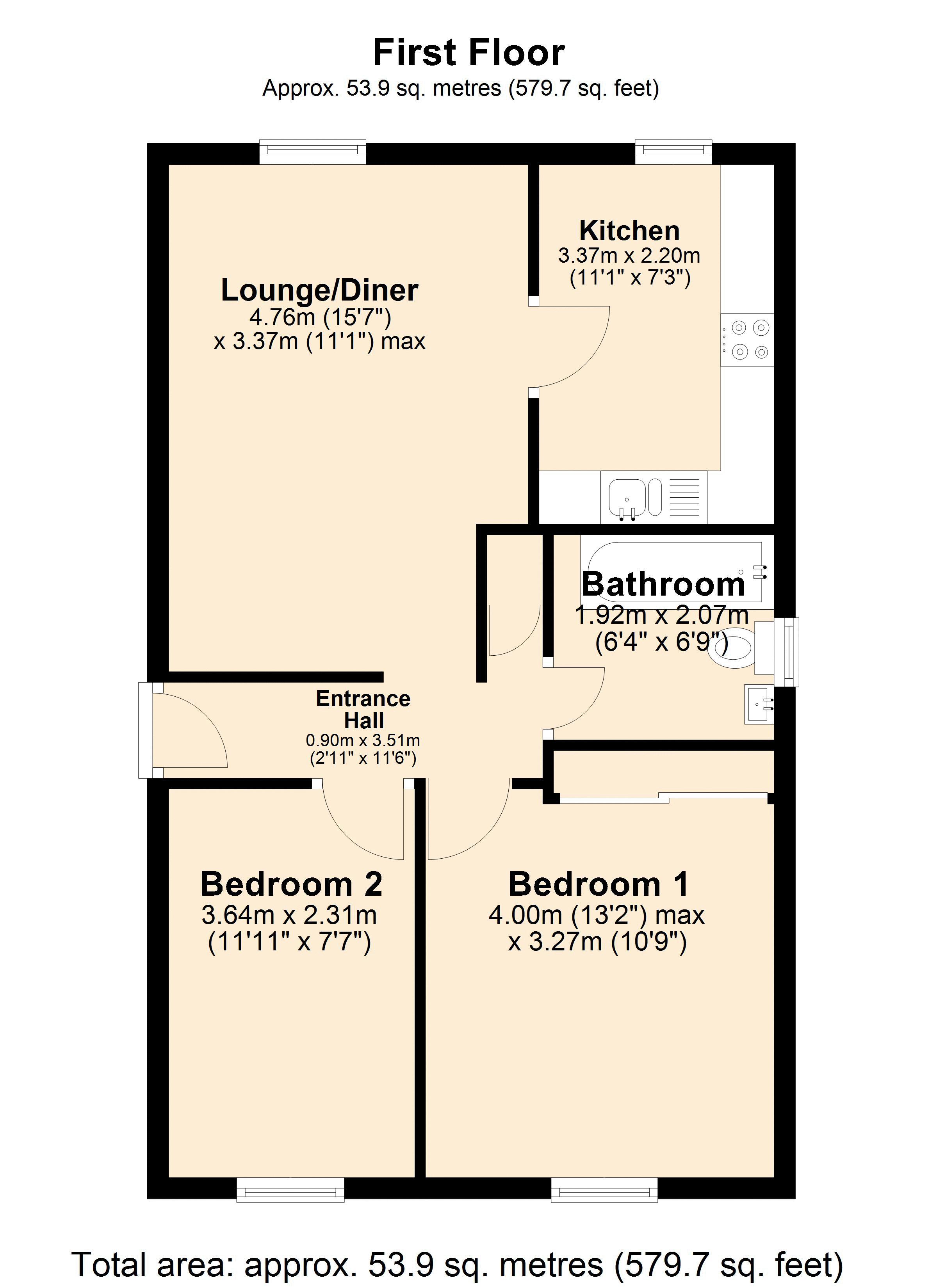 Floorplan for Harrier Way, London