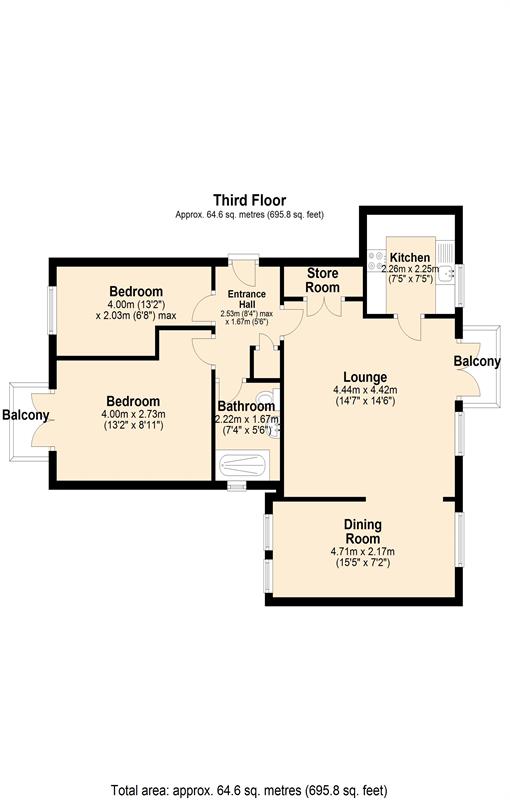 Floorplan for Victoria Hall, E16