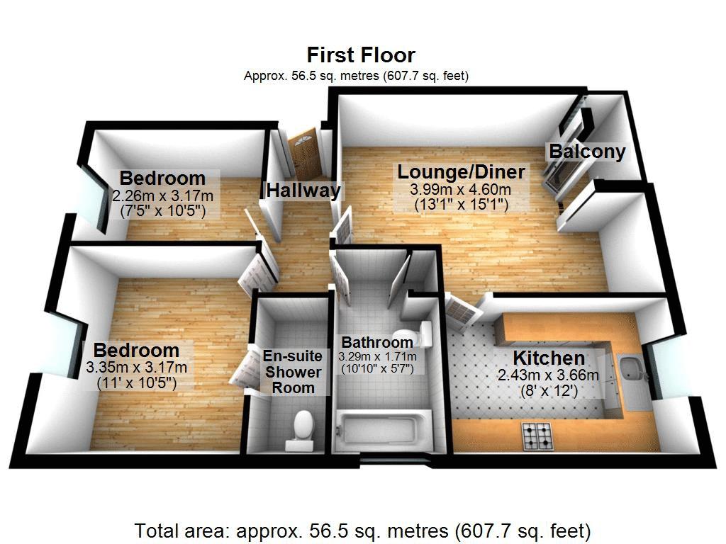 Floorplan for Felixstowe Court, London