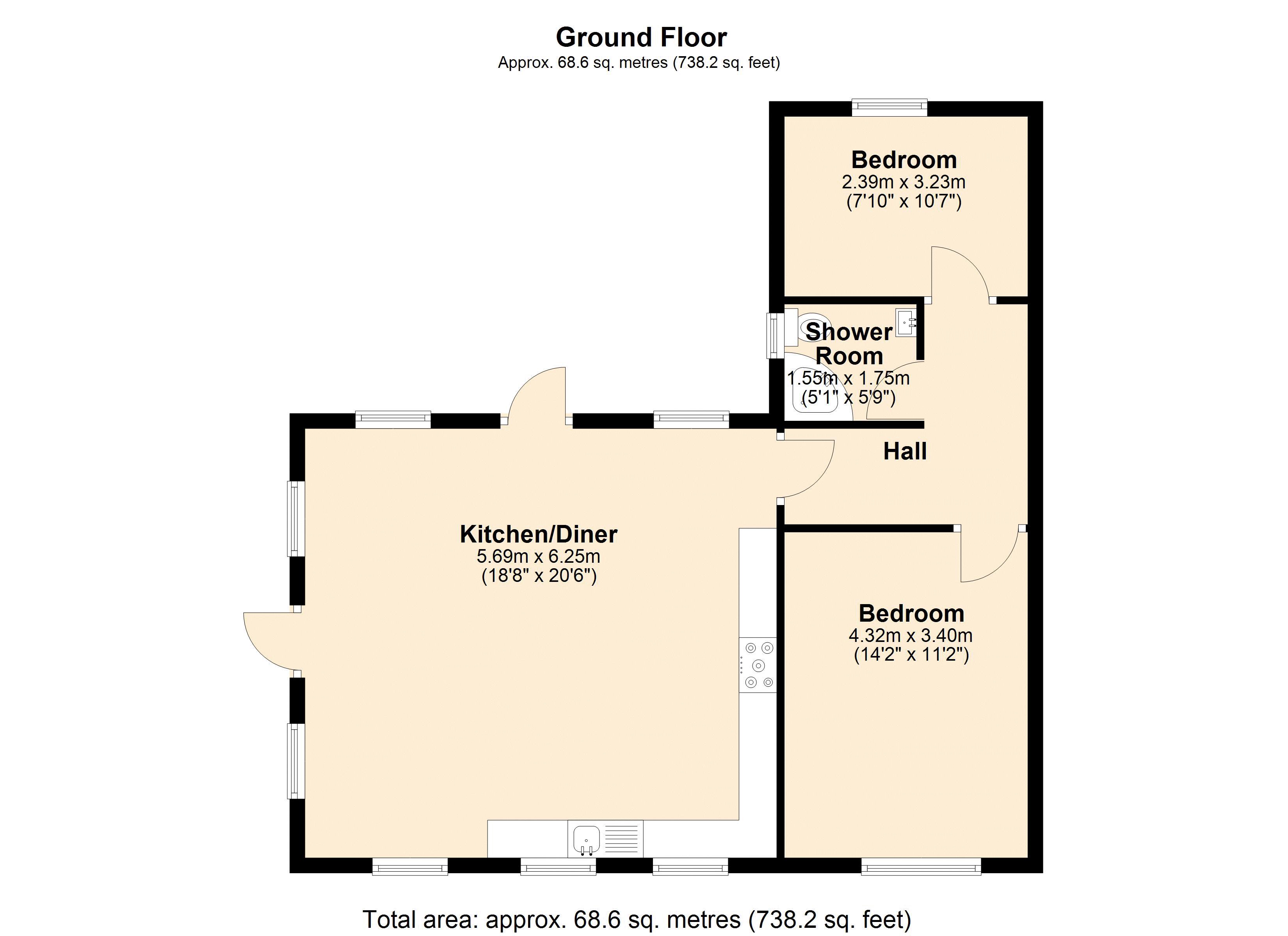 Floorplan for Lordship Road, London