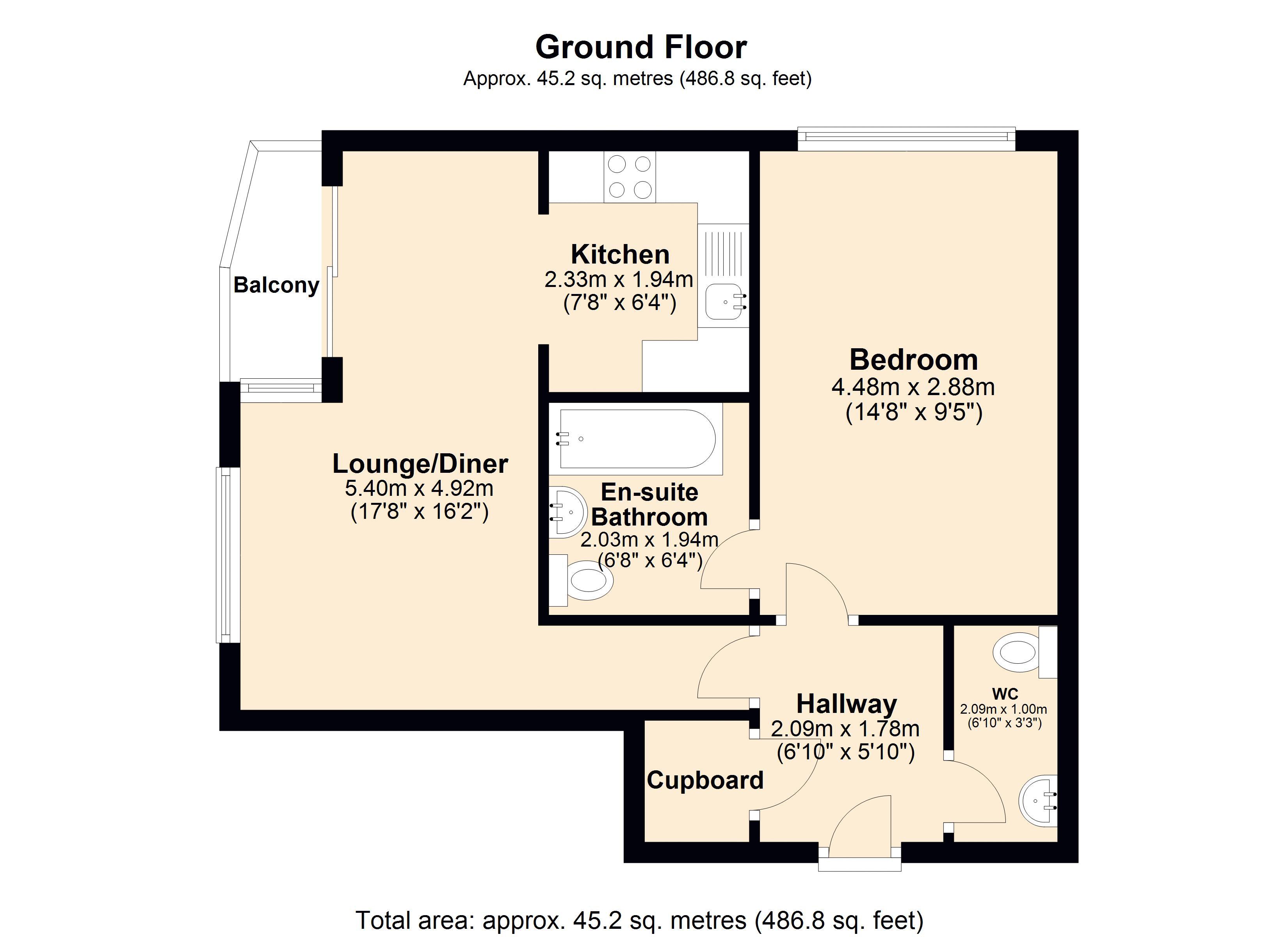 Floorplan for Fishguard Way, London