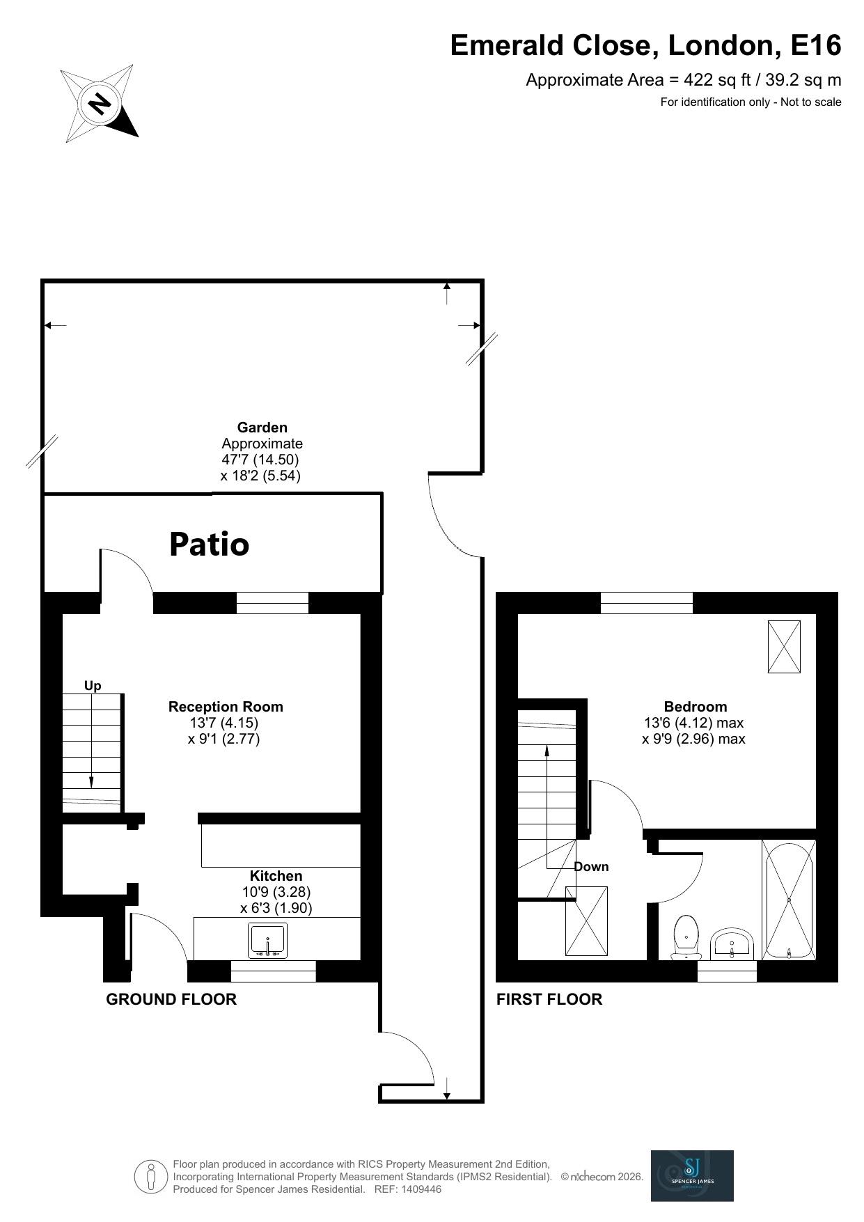 Floorplan for Emerald Close, London