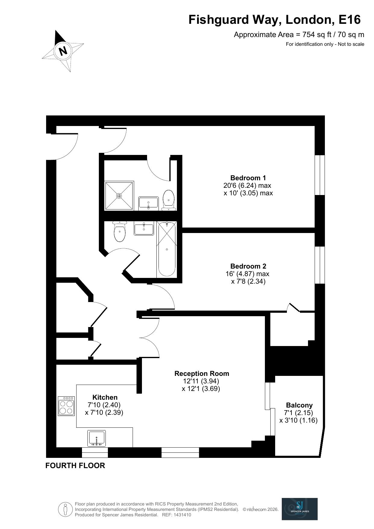 Floorplan for Fishguard Way, London