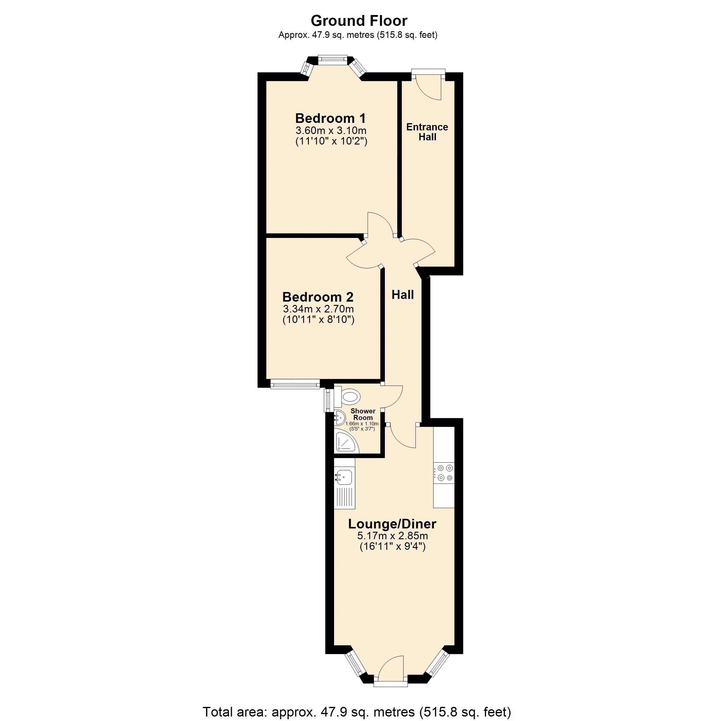 Floorplan for Ritches Road, London