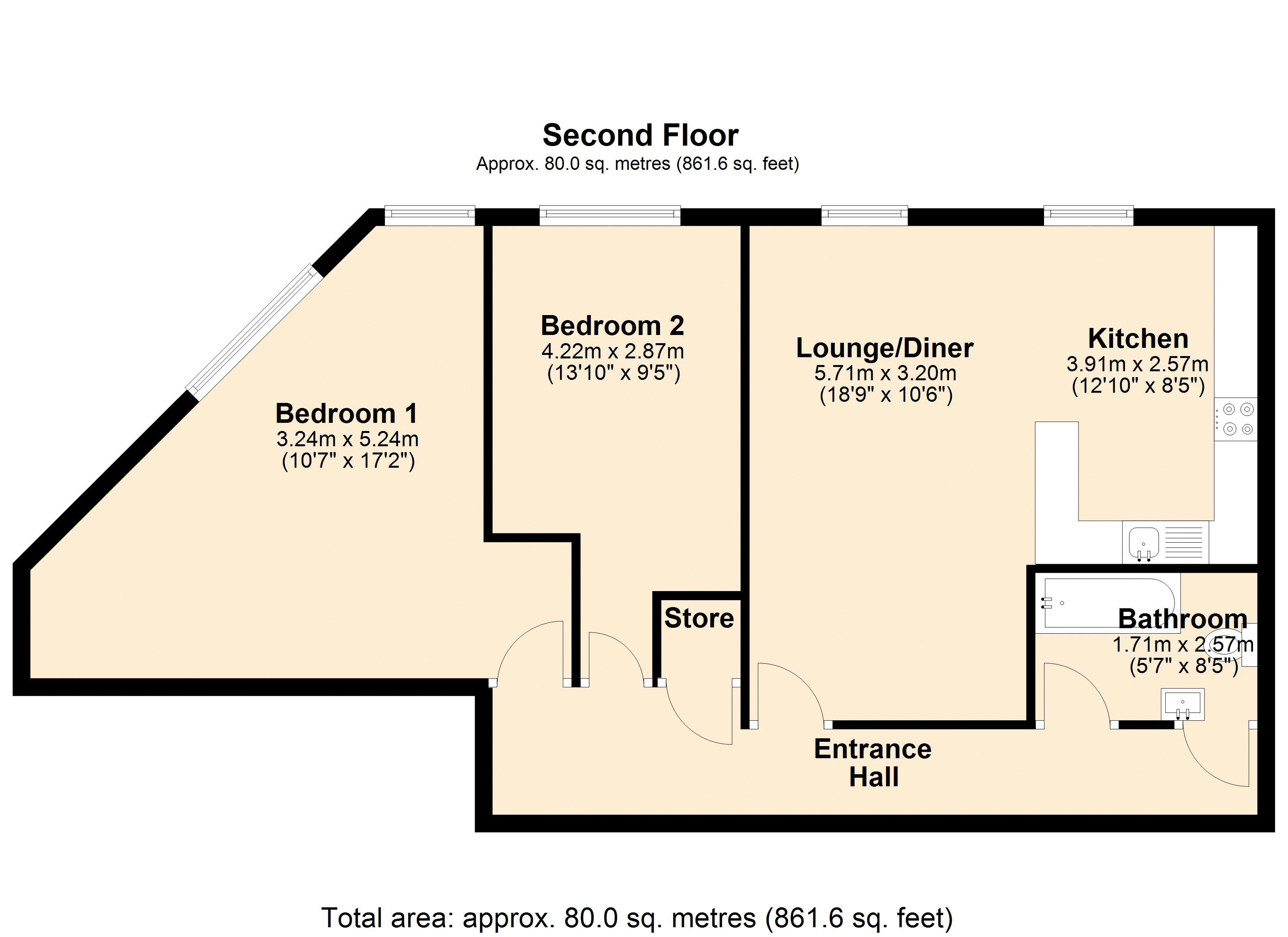 Floorplan for East Street, Barking