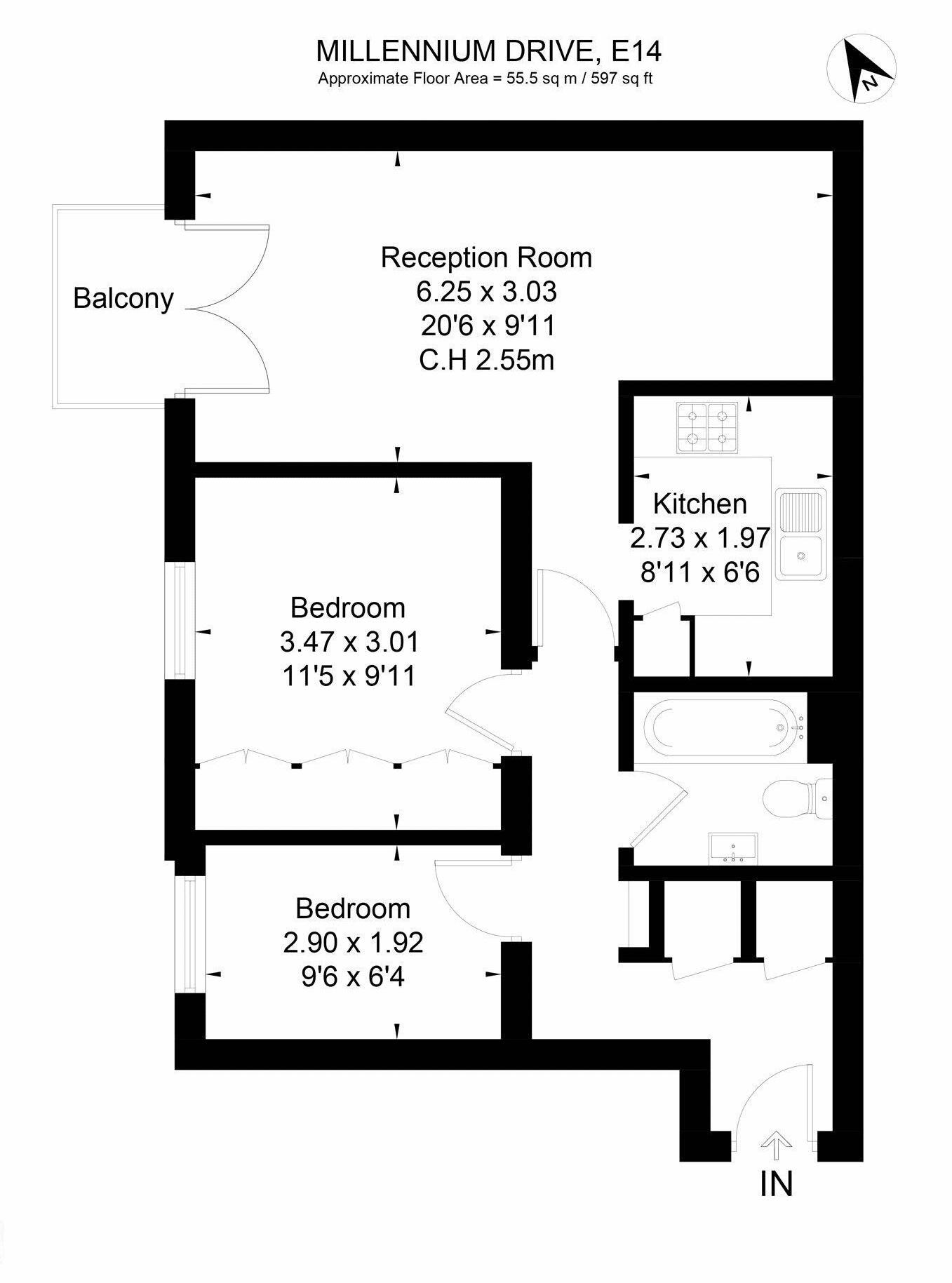 Floorplan for Fawley Lodge, London, E14