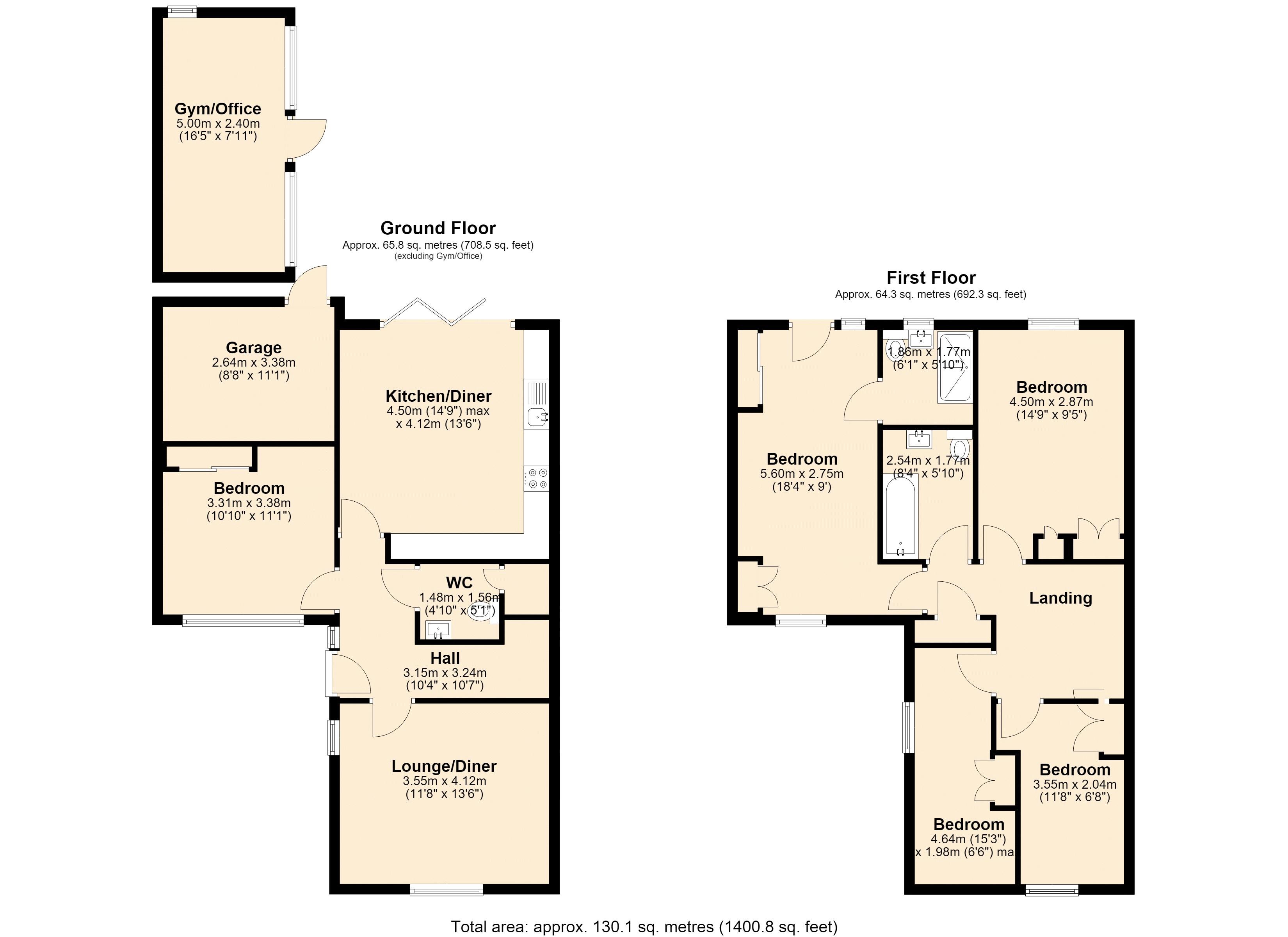 Floorplan for Beadman Road, Waltham Cross