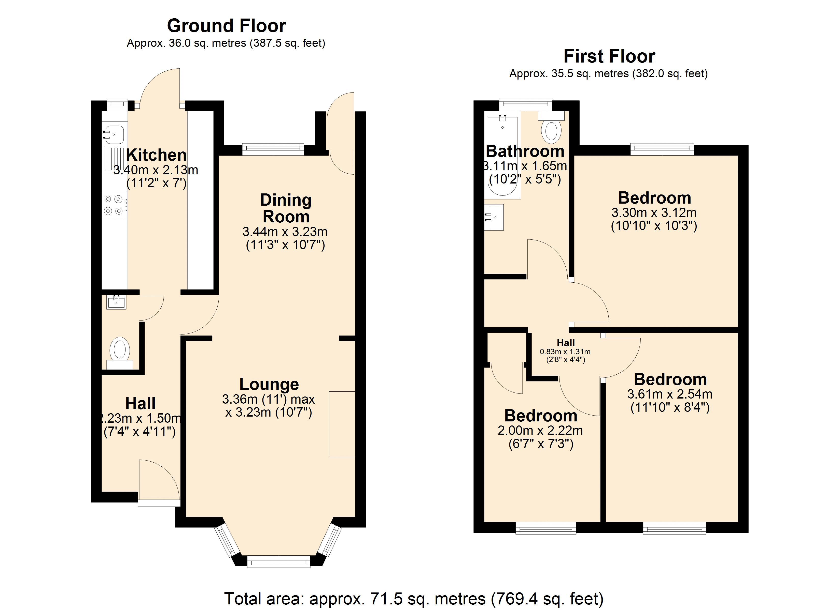Floorplan for Suffolk Road, Barking