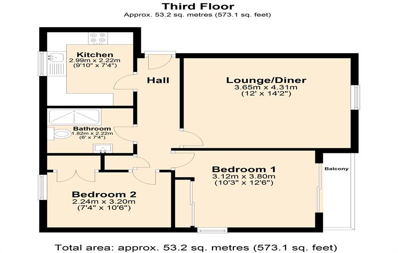 Floorplan for Stoneyard Lane, E14