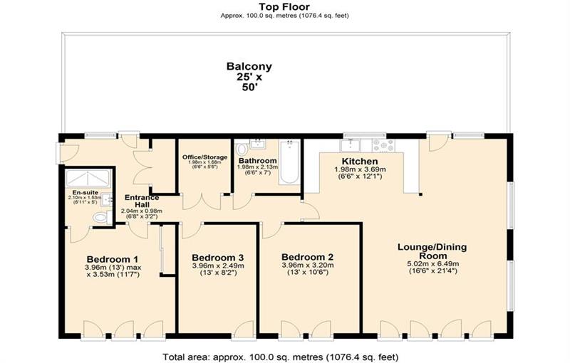 Floorplan for Morton Apartments, E16