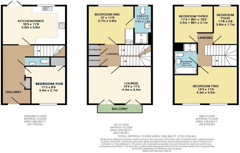 Floorplan for Borders Crescent, IG10