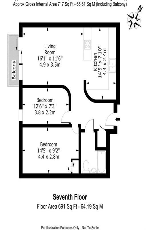Floorplan for 41 Millharbour, E14