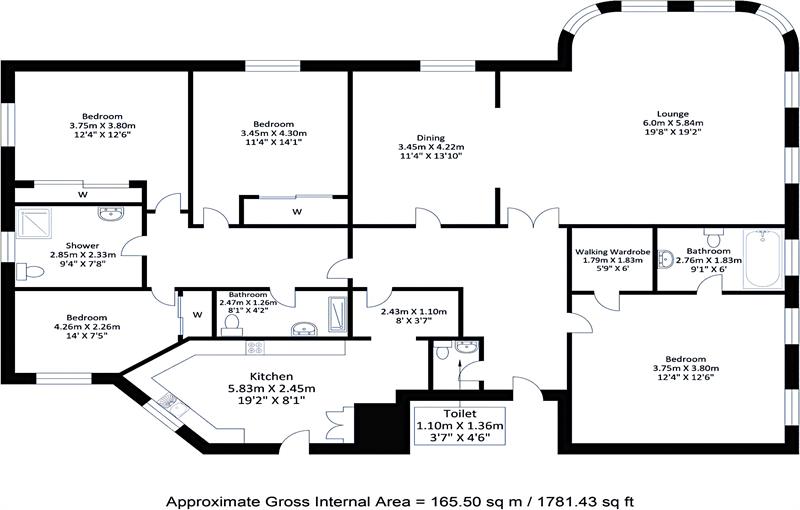 Floorplan for Stockleigh Hall, Westminster, NW8
