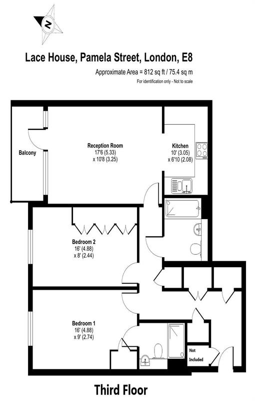 Floorplan for Lace House, Pamela Street, E8