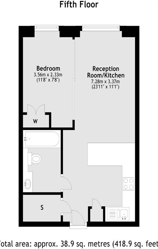 Floorplan for 102, Doulton House, Hammersmith And Fulham, SW6