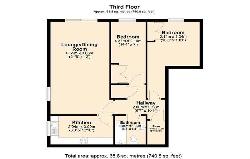 Floorplan for Settlers Court, E14