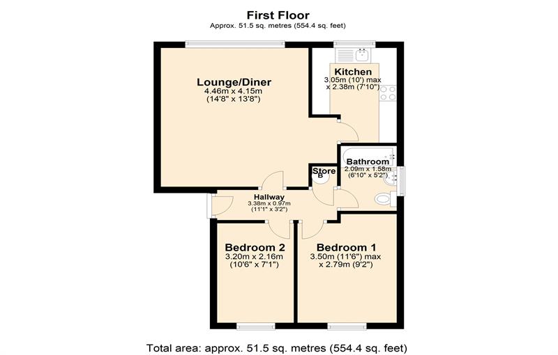 Floorplan for Felixstowe Court, Galleons Lock, E16
