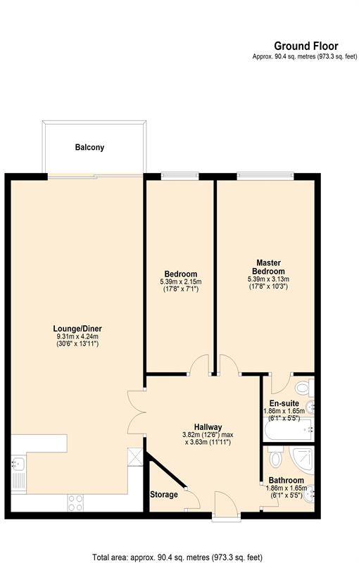 Floorplan for Lowestoft Mews, Galleons Lock, E16