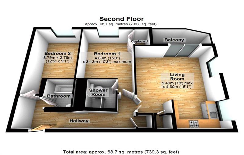 Floorplan for Hull Place, E16