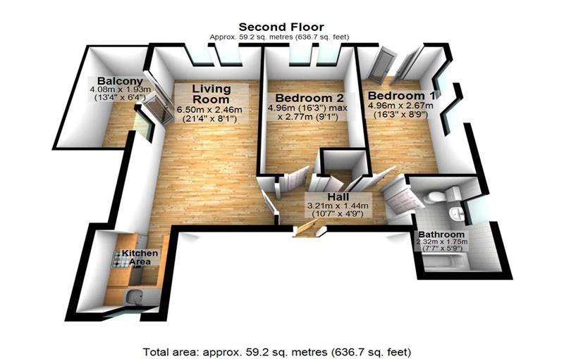 Floorplan for Lynton House, Docklands, E16