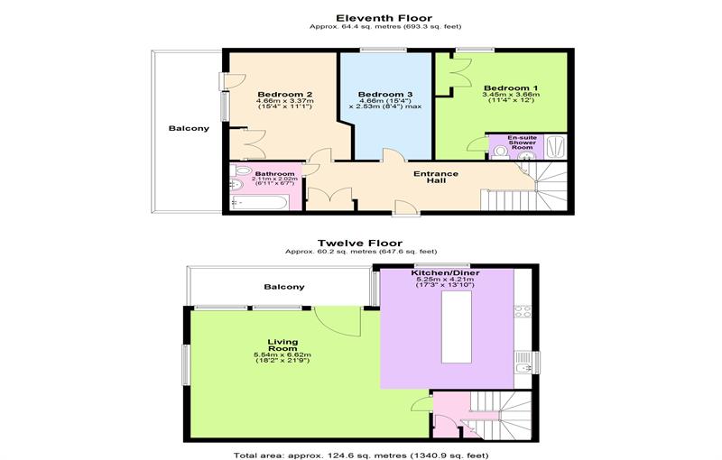 Floorplan for Thanet Tower,Canning Town, E16