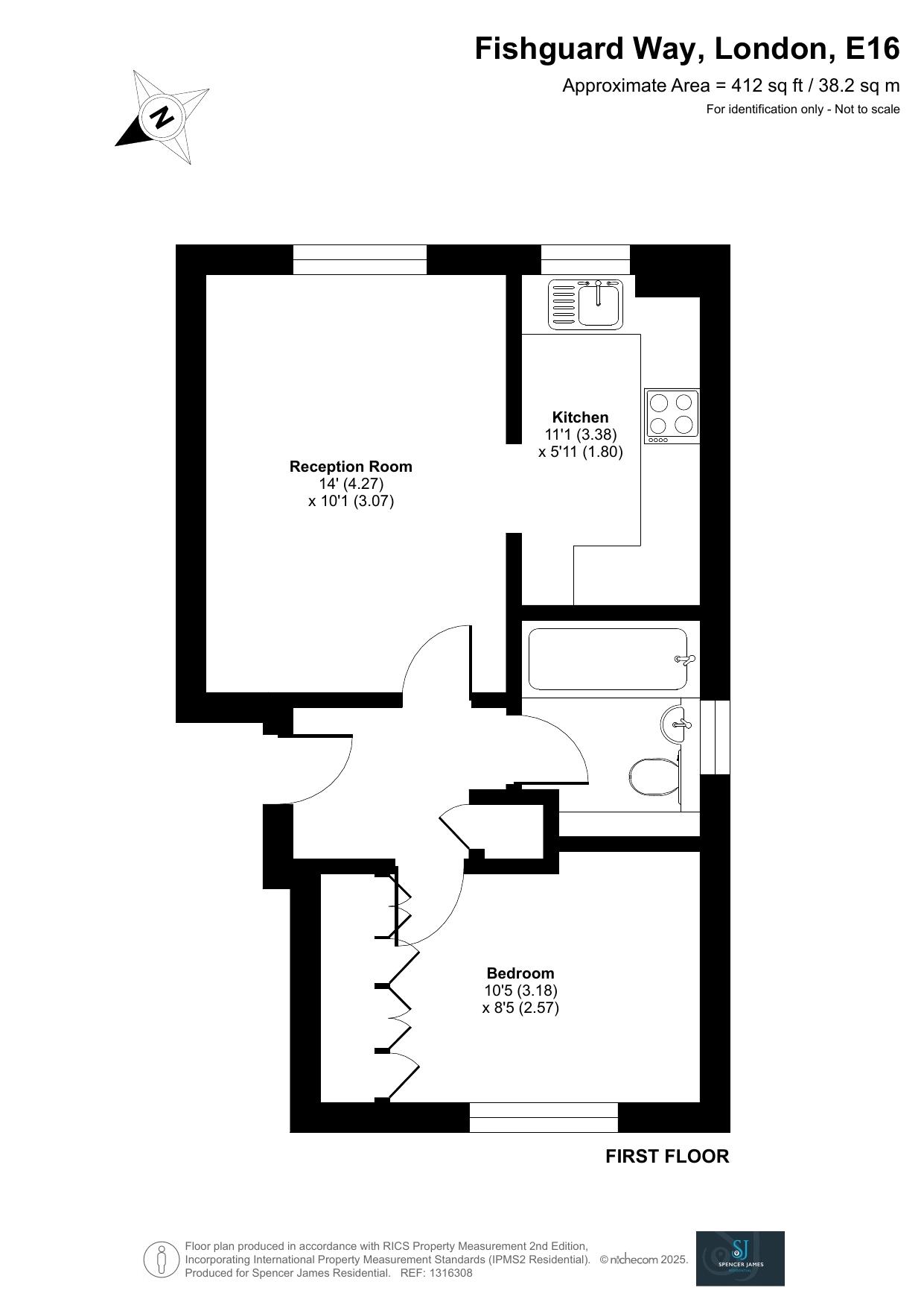 Floorplan for Fishguard Way, Galleons Lock, E16