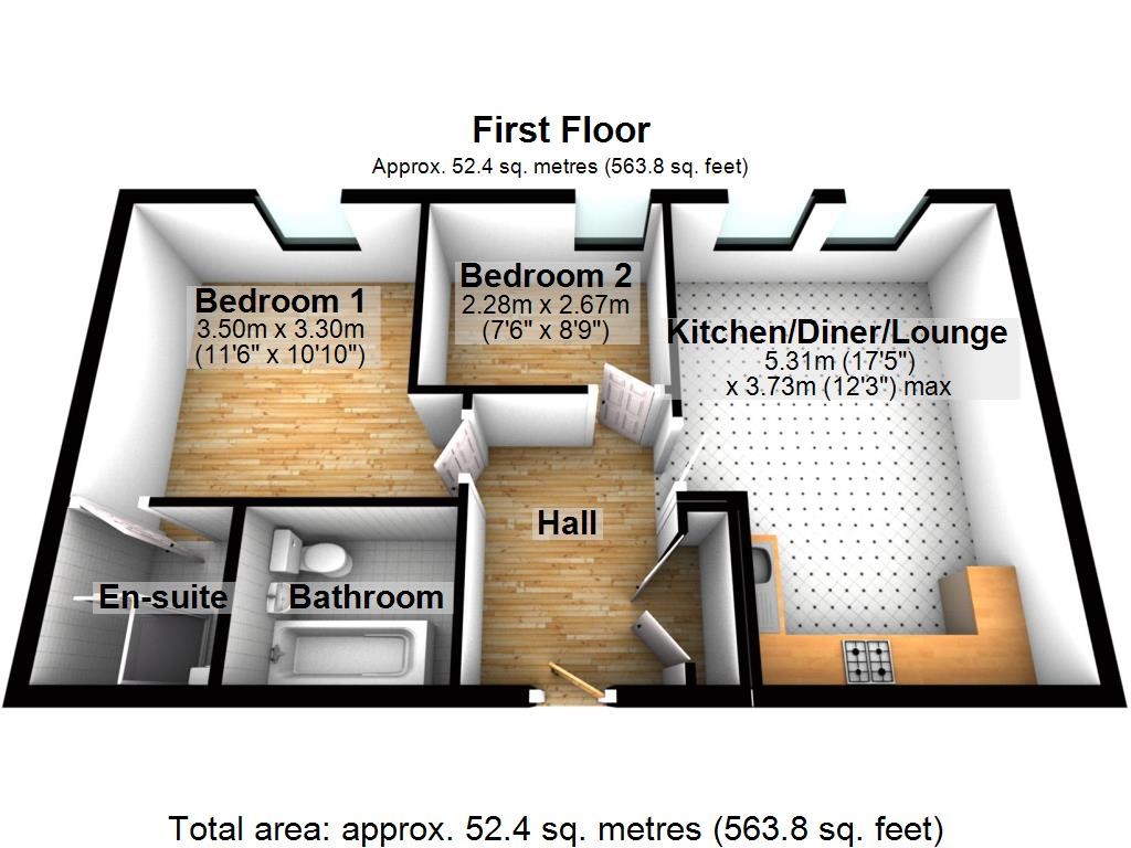 Floorplan for Fishguard Way, Galleons Lock, E16
