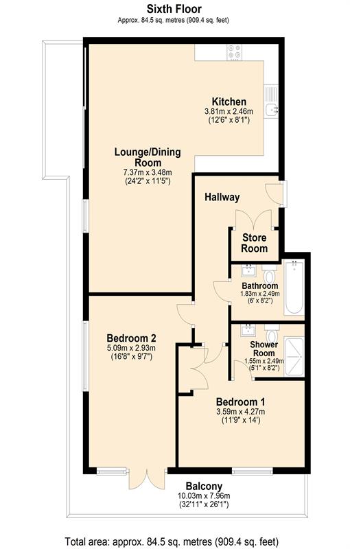 Floorplan for Latitude Court, Royal Quay, E16
