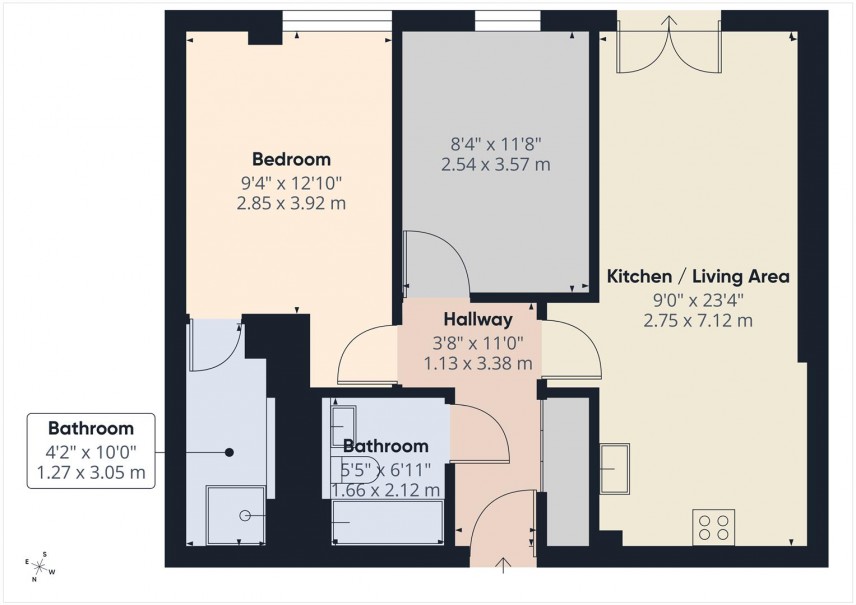 Floorplan for Queens Court, HU1 3DR